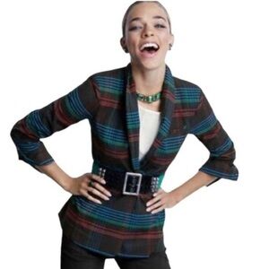 CAbi plaid Blazer style 3850